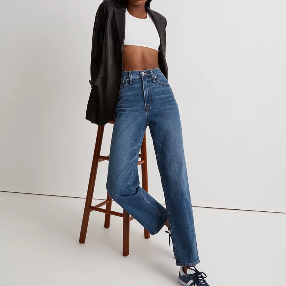 Madewell The Perfect Vintage Straight Jean in Mayfield Wash